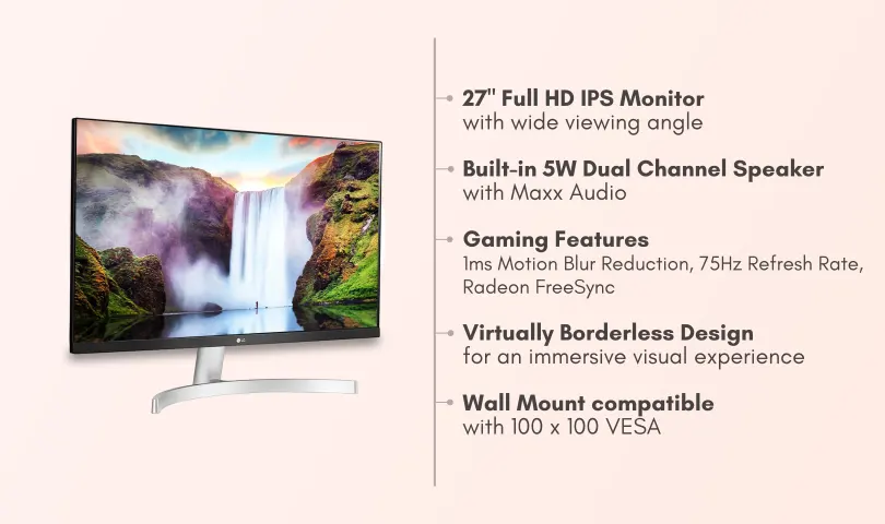 11 Best computer monitors under Rs 15000 in India 3 LG 27Ml600 with details