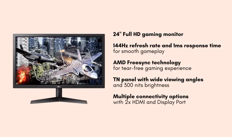 11 Best computer monitors under Rs 15000 in India 7 LG Ultragear 24GL600F with details