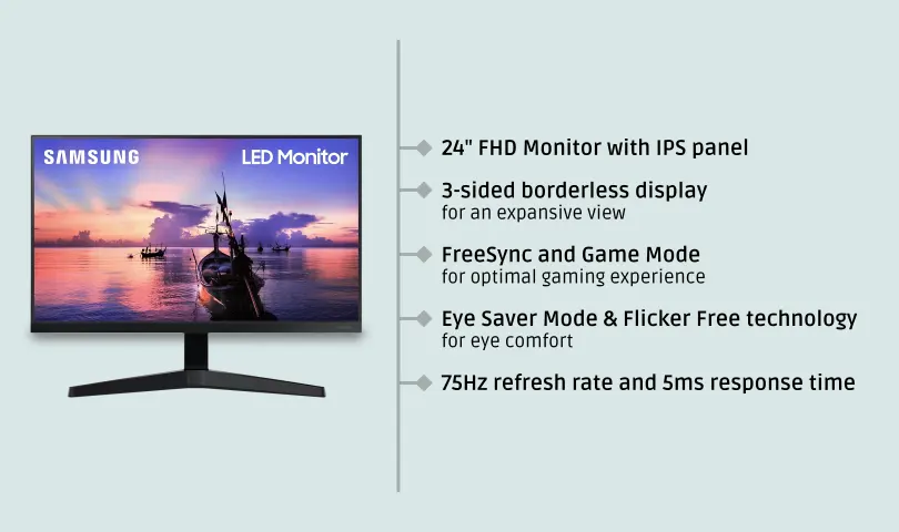 11 Best computer monitors under Rs 15000 in India 8 Samsung LF24T350FHWXXL with details