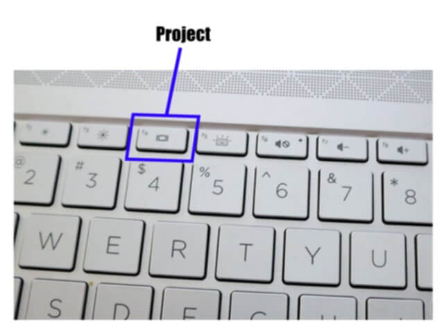 Screen mirror Windows laptop to Amazon Fire TV or Roku TV over a wireless network 4 Project button in laptop