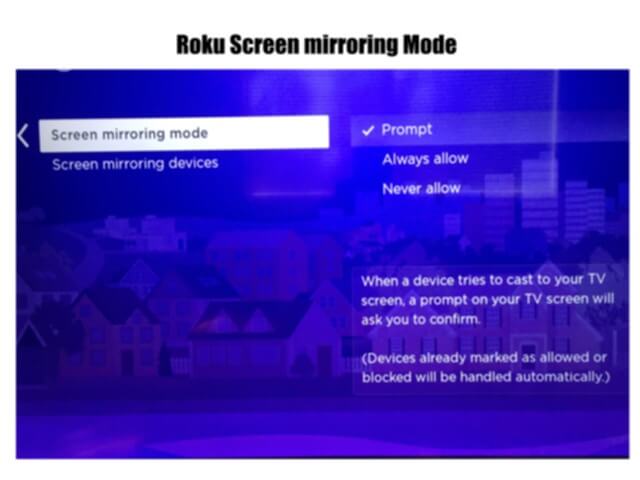 Screen mirror Windows laptop to Amazon Fire TV or Roku TV over a wireless network 9 roku screen mirroring mode