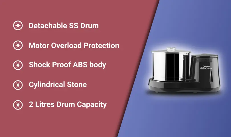 5 Best Tabletop Wet Grinders Under Rs 5000 In India 1 Butterfly Rhino Plus wet grinder