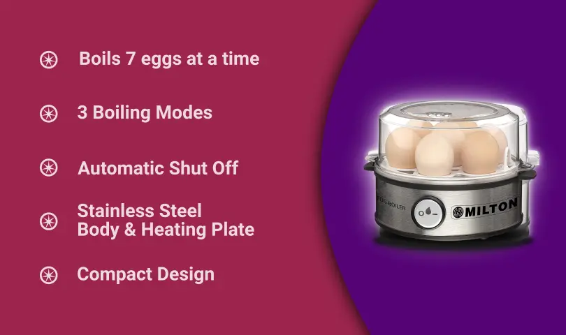 5 Best Egg Boilers In India 2 Milton smart egg boiler