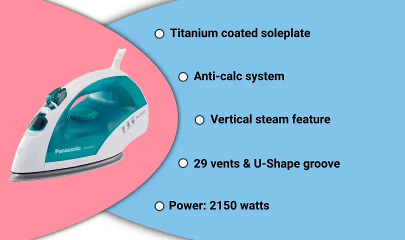 5 Best Irons under Rs 2500 in India 4 Panasonic NI-E410TMSM 2150-Watt Steam Iron